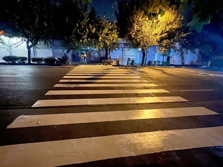 اجرای بیش از ۱۷۳ کیلومتر خط‌کشی محوری در معابر سطح منطقه ۱۱