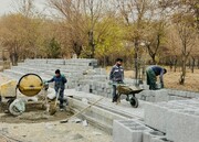 پروژه زمین چمن شهدای گمنام در مسیر تکمیل