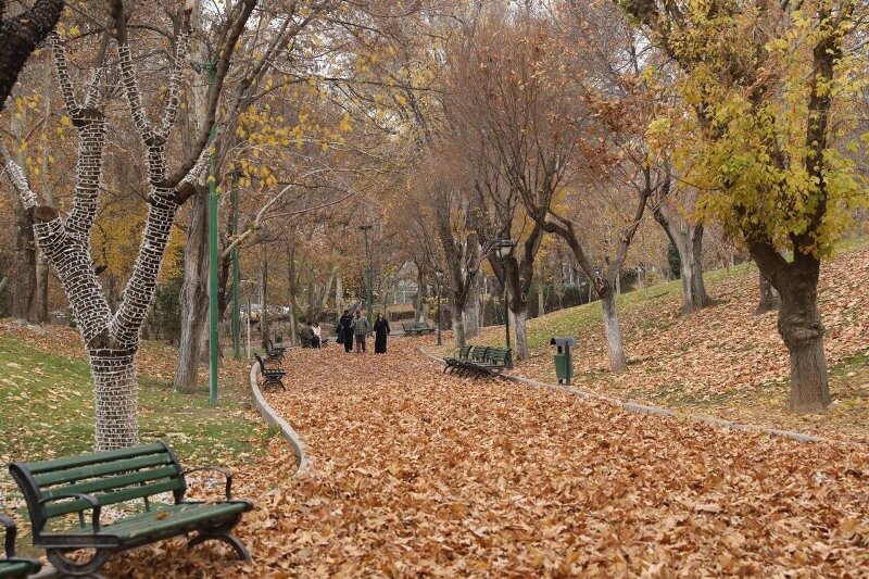 گذر پاییزی در بوستان‌ ملت منطقه ۳ 
