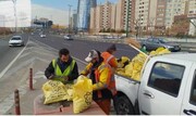 جای گذاری کیسه‌های شن و نمک در معابر شمال‌غرب تهران