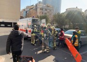 اهالی ونک‌پارک شاهد اجرای مانور بزرگ آتش‌سوزی بودند