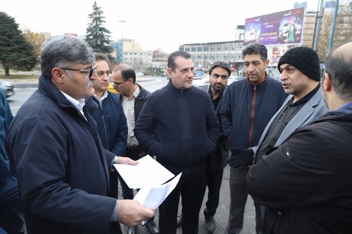 بازدید مدیرکل هماهنگی فنی و عمرانی شهرداری تهران از اجرای مرحله سوم طرح ۳۶۰ درجه در منطقه ۳