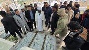ادای احترام شیخ زکزاکی به مقام شامخ شهدای مقاومت ملی در بهشت زهرا(س)