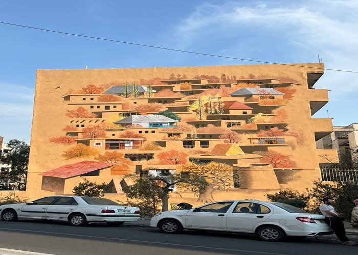 رونمایی از نقاشی دیواری زیبا؛ تلفیق هنر شهری و طبیعت‌گرایی