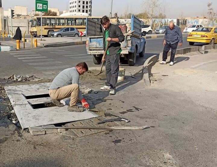 بیش از ۳۰۰ دریچه معابر منطقه ۹ ساماندهی شد