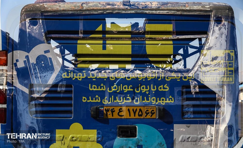 خسارات وارده به اتوبوس‌های شهر تهران