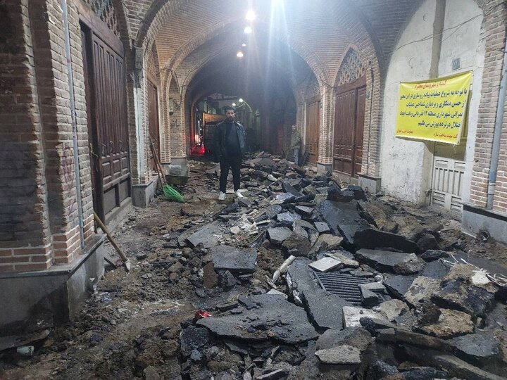 آغاز عملیات بازسازی سنگفرش کف بازارچه عودلاجان منطقه ۱۲