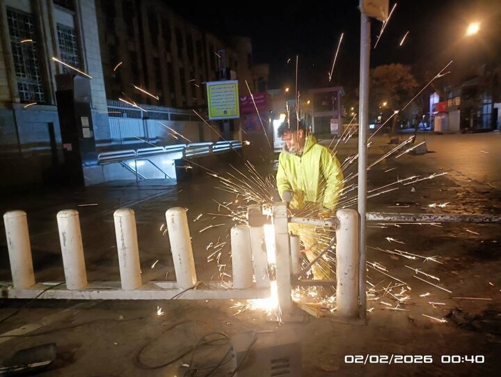 نصب گیت‌های کنترل تردد در ورودی‌های بازار حضرتی و معابر اطراف بازار