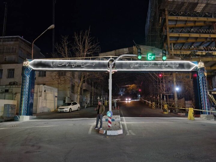 طاق نصرت سه‌راه یاسر در نیاوران بازسازی شد