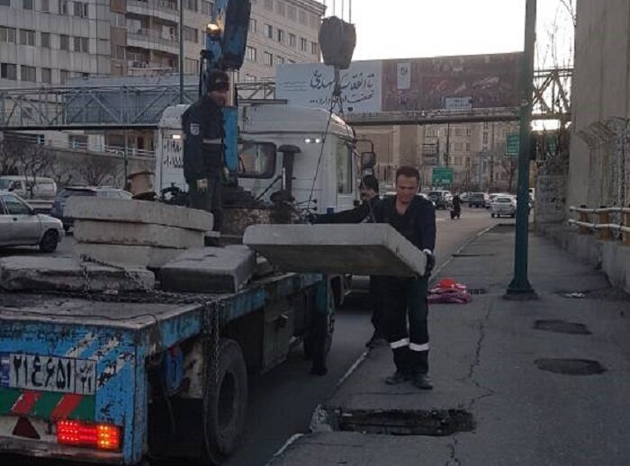 رفع خطر مسیر کندرو بزرگراه یادگار امام (ره) به سعادت‌آباد