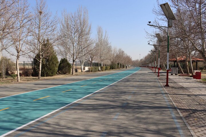 اجرای ۲۰ هزار مترمربع رنگ‌آمیزی مسیر دوچرخه در بوستان ولایت