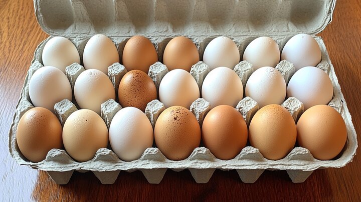قیمت انواع تخم مرغ پوست سفید و قهوه‌ای اعلام شد