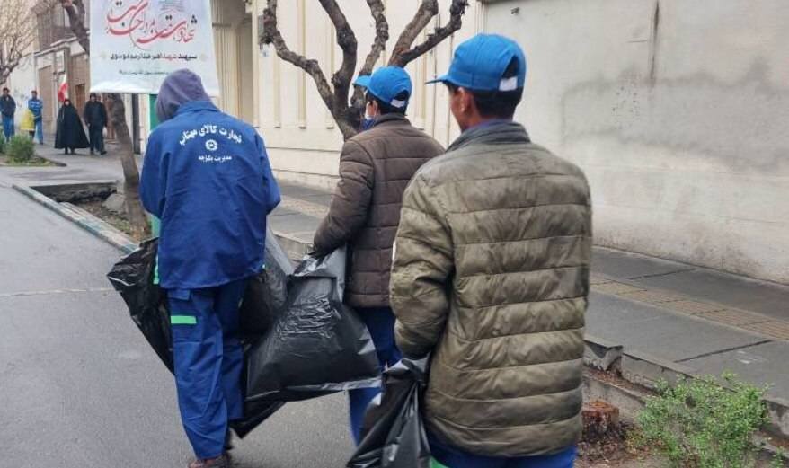 پهنه ۲ کیلومتری منطقه ۱۳ در مسیر راهپیمایی روز قدس پاکسازی شد
