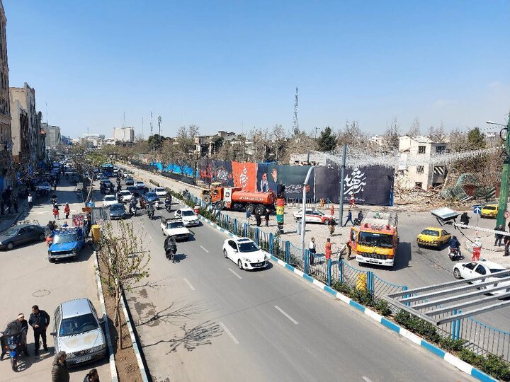 بازگشایی محور خیابان پیروزی در عملیاتی ۱۲ ساعته