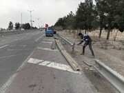 ایمن‌سازی فوری گاردریل‌های بزرگراه‌های آزادگان و شهید هاشمی پس از وقوع چند حادثه رانندگی