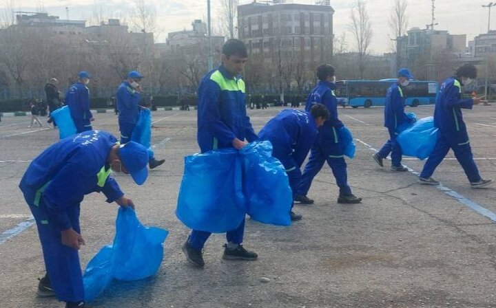 جانمایی مخازن ۱۲۰ لیتری پسماند در مصلی تهران 