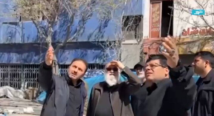 بازدید رئیس شورای شهر تهران از ساختمان‌های آسیب‌دیده منطقه ۱۴