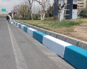 بهسازی چهره معابر منطقه ۲ با رنگ‌آمیزی ۲۰ کیلومتر جدول