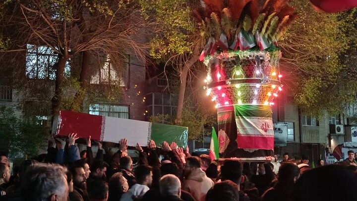 تشییع باشکوه شهید سید ابوالفضل سخائی در منطقه ۱۰
