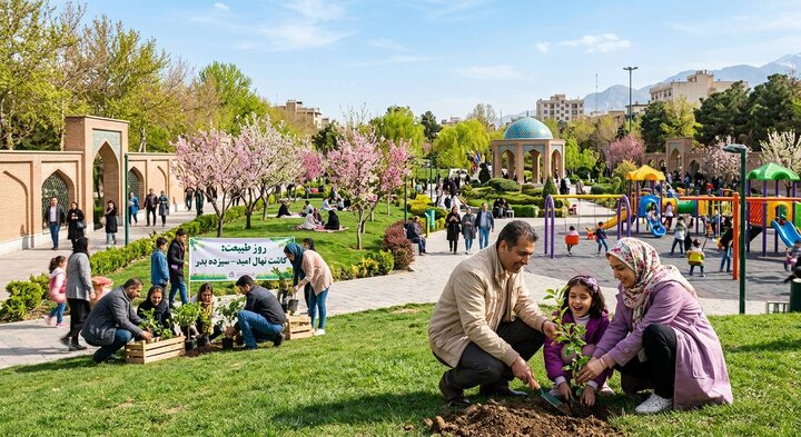 آماده‌سازی و تجهیز بوستان‌های منطقه ۱۳ به مناسبت روز سیزده‌بدر
