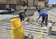 ادامه خدمات عمرانی در روزهای سخت
