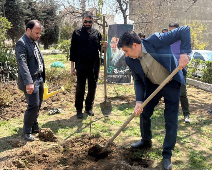 درختکاری روز طبیعت در منطقه ۵؛ نهال‌هایی به یاد قهرمانان وطن