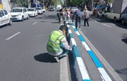 از رنگ ‌آمیزی جداول خیابان پیروزی تا نوشدن سیمای محور بسیج