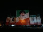 سه جهت از میدان رسالت به تصاویر رهبر قائد شهید و شهدای جنگ رمضان مزین شد