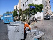 نوسازی و رنگ‌آمیزی بیش از ۱۲۸۰ مخزن زباله در منطقه ۸ 