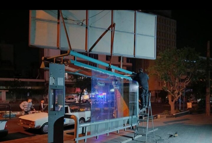 نهضت بهسازی مبلمان شهری در منطقه ۶؛ ایستگاه‌های اتوبوس ناحیه ۳ نوسازی شد