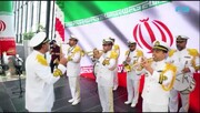 اجرای مارش «ای ایران» توسط نیروی دریایی ارتش