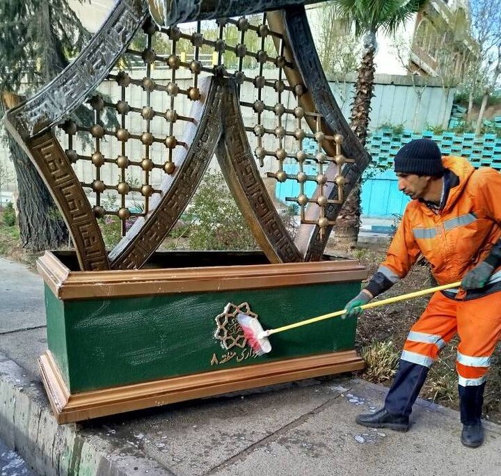  آماده‌سازی محلات منطقه ۸ برای آغاز هفته با طرح نگهداشت شهر 