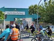 برگزاری همایش بزرگ دوچرخه‌سواری به یاد شهدای مدرسه میناب در منطقه ۲۰