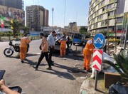 حذف مخاطرات فیزیکی و همسطح‌سازی معابر میدان ولیعصر(عج)