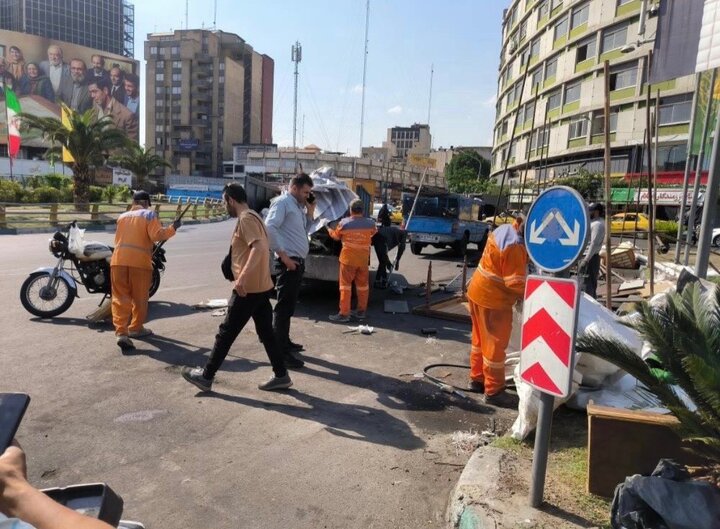 حذف مخاطرات فیزیکی و همسطح‌سازی معابر میدان ولیعصر(عج)