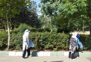 مشارکت بانوان حامی محیط‌زیست منطقه ۲ در پویش پاکسازی بوستان پردیسان