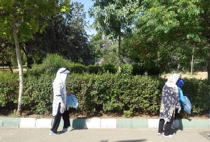 مشارکت بانوان حامی محیط‌زیست منطقه ۲ در پویش پاکسازی بوستان پردیسان