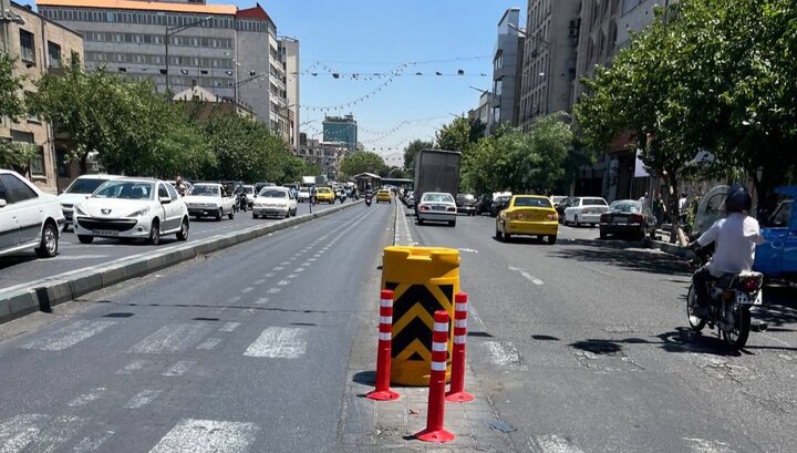 ایمن‌سازی ۱۰ نقطه حادثه‌خیز در خیابان انقلاب اسلامی