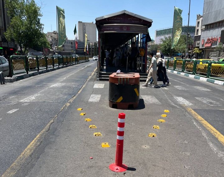 ایمن‌سازی ۱۰ نقطه حادثه‌خیز در خیابان انقلاب اسلامی