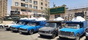 گسترش شبکه توزیع آب آشامیدنی در منطقه ۲۲ با استقرار تانکرهای آب و واحدهای سیار آشامیدنی
