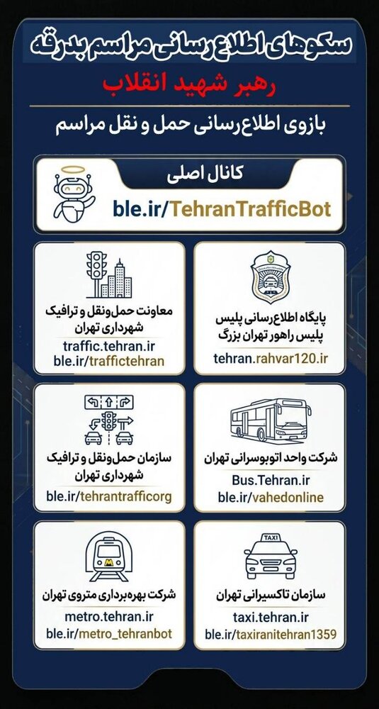 سکوهای اطلاع‌رسانی مراسم بدرقه رهبر شهید انقلاب معرفی شدند