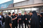  میدان توحید؛ کانون خدمت‌رسانی فرهنگی منطقه یک به زائران در روز تشییع رهبر شهید
