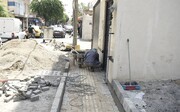 نوسازی ۱۱۰۰ مترمربع پیاده‌رو در منطقه ۱۴ 