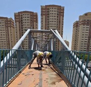 آغاز عملیات مرمت و بهسازی پل‌های عابر پیاده در بزرگراه شهید خرازی