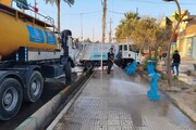 بهسازی و پاکسازی پایانه مرزی خسروی با استفاده از تجهیزات مدرن شستشو