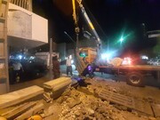 معبر هاشمی ایمن‌تر شد؛ جمع‌آوری پل فلزی و نصب سنگدال در منطقه ۱۰