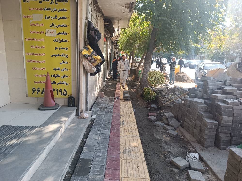 افزایش ۹ برابری احداث پیاده‌رو در منطقه ۱۰؛ ۷۴ هزار مترمربع مسیر جدید ساخته شد