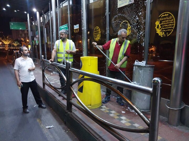 بازنگری و اجرای طرح جهادی نگهداشت ایستگاه‌های اتوبوس BRT و فیدر در منطقه ۶