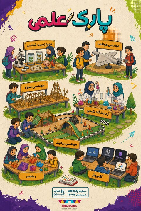 «پارک علمی» در «باغ مدرسه»؛ تجربه‌ای متفاوت از علم و دانش در باغ کتاب تهران