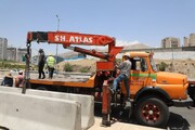 نصب بیش از ۵ کیلومتر نیوجرسی و گاردریل در معابر شمال‌غرب تهران